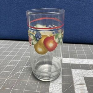 ONE Corelle Abundance Cooler Glass 16 oz Blueberry Pear Grapes Cherry Peach